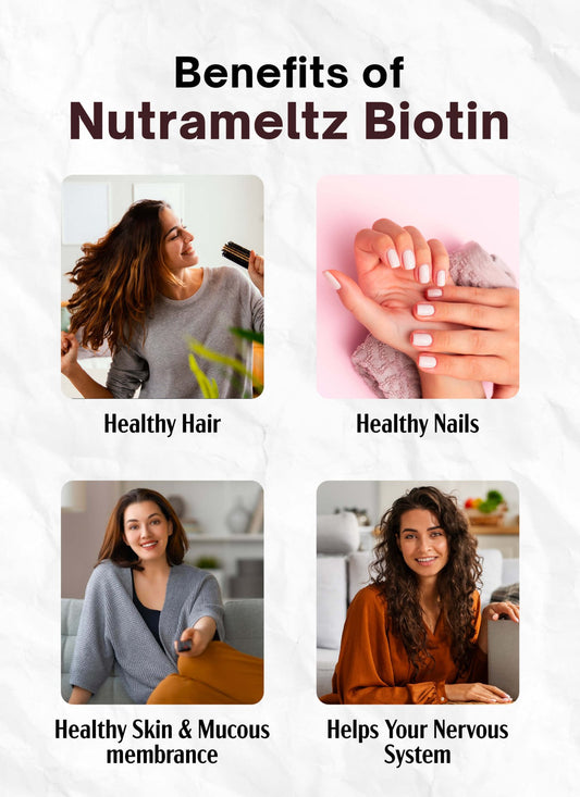Biotin Max 5000 mcg - Nutrameltz Inc - Quick Dissolving tablets