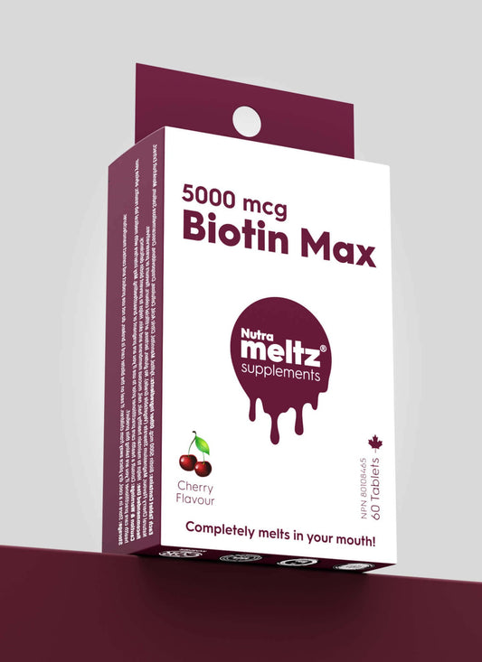 Biotin Max 5000 mcg - Nutrameltz Inc - Quick Dissolving tablets