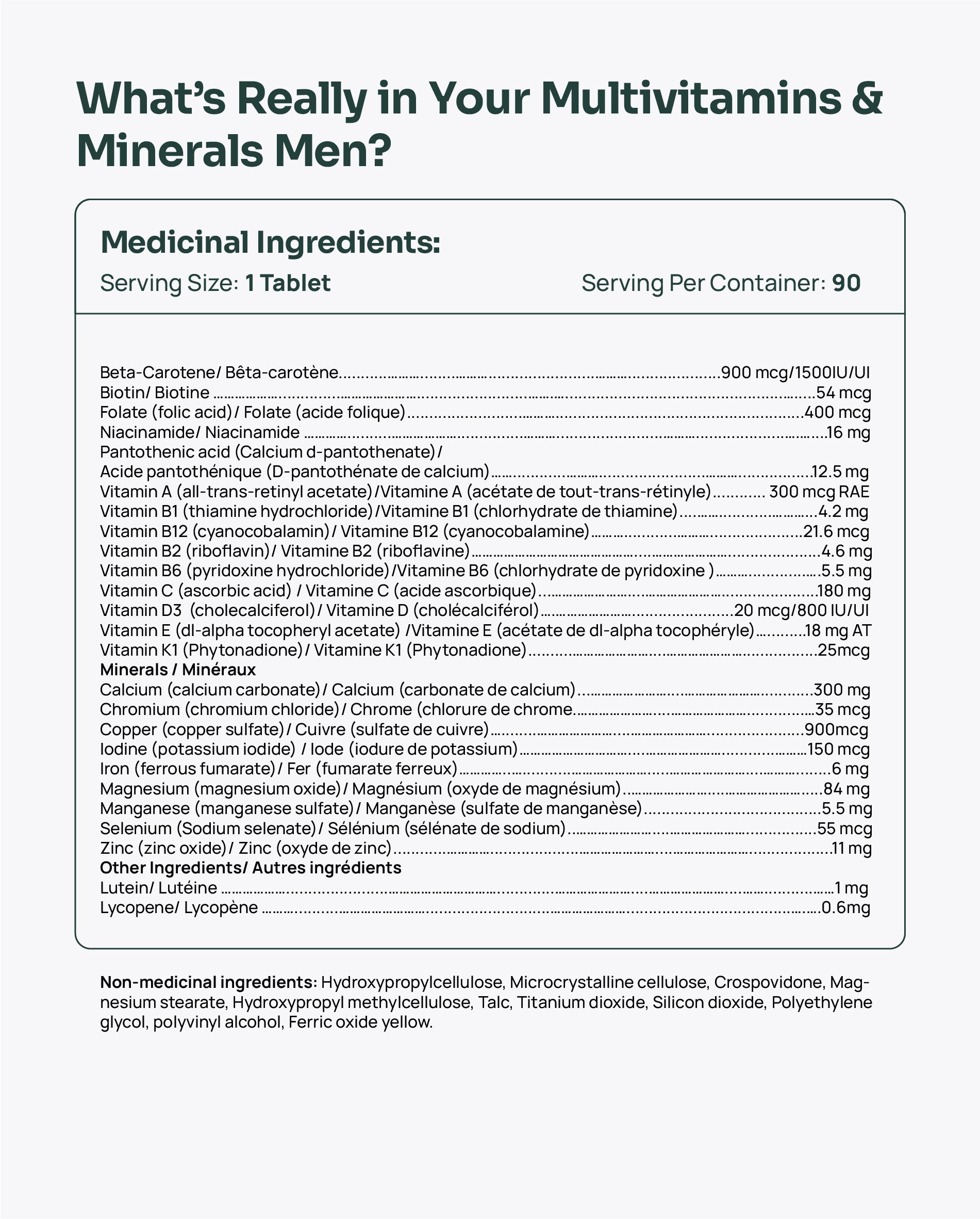 Multivitamin & Minerals Men
