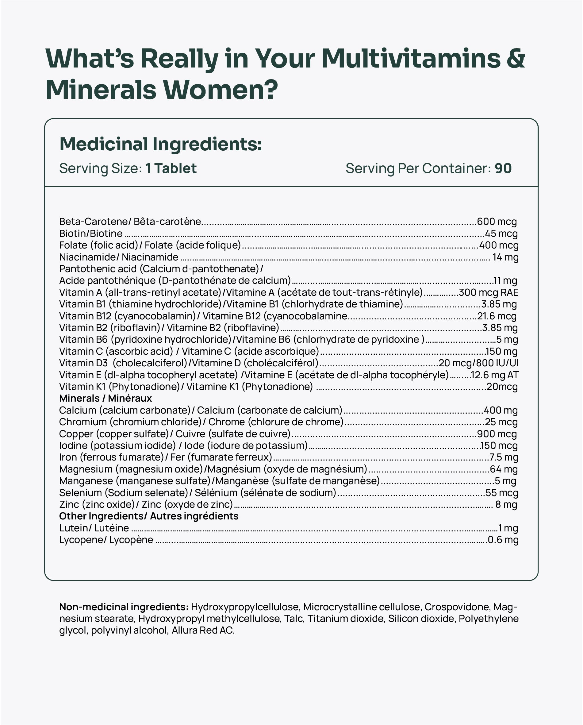 Multivitamin & Minerals Women