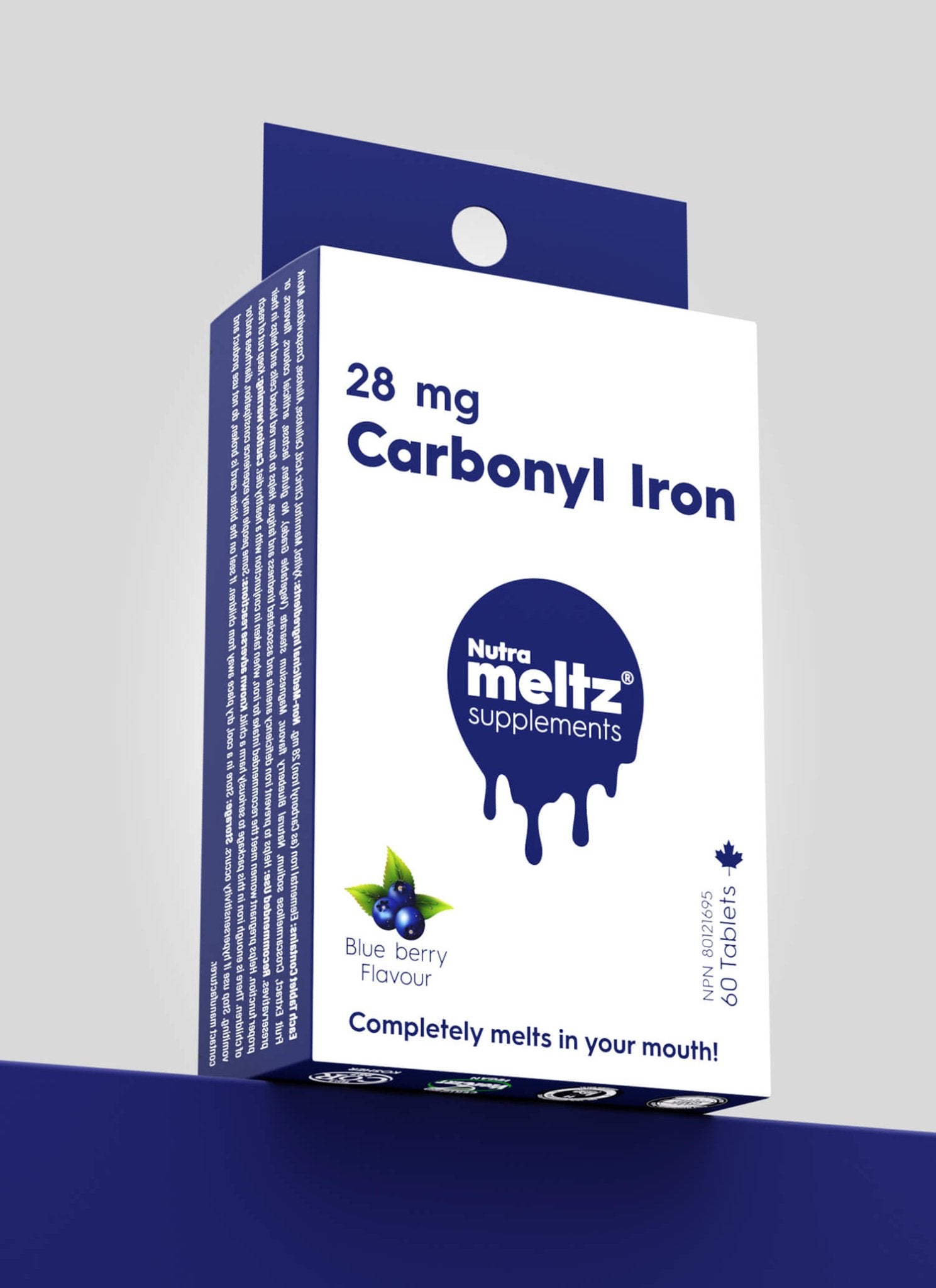 Carbonyl Iron 28mg - Nutrameltz Inc - Quick Dissolving tablets