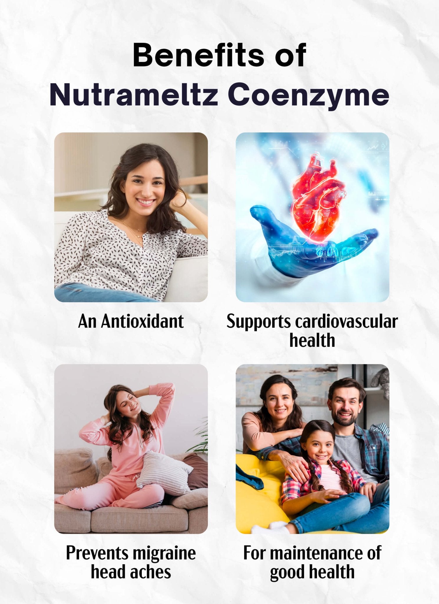 Coenzyme Q10 100mg - Nutrameltz Inc - Quick Dissolving tablets